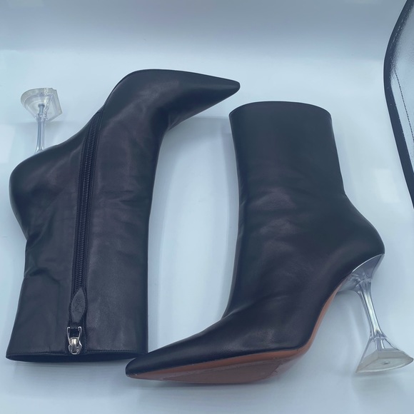 Amina Muaddi Giorgia Glass Booties - Picture 5 of 11